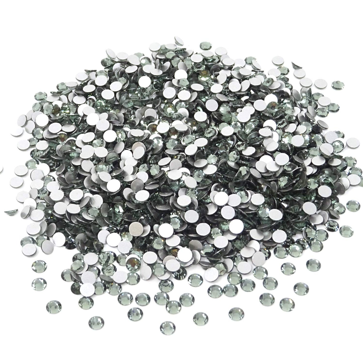 Honbay 1440PCS 5mm ss20 Sparkly Round Flatback Rhinestones Crystals, Non-Self-Adhesive (Gray)