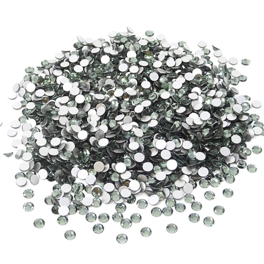 Honbay 1440PCS 5mm ss20 Sparkly Round Flatback Rhinestones Crystals, Non-Self-Adhesive (Gray)