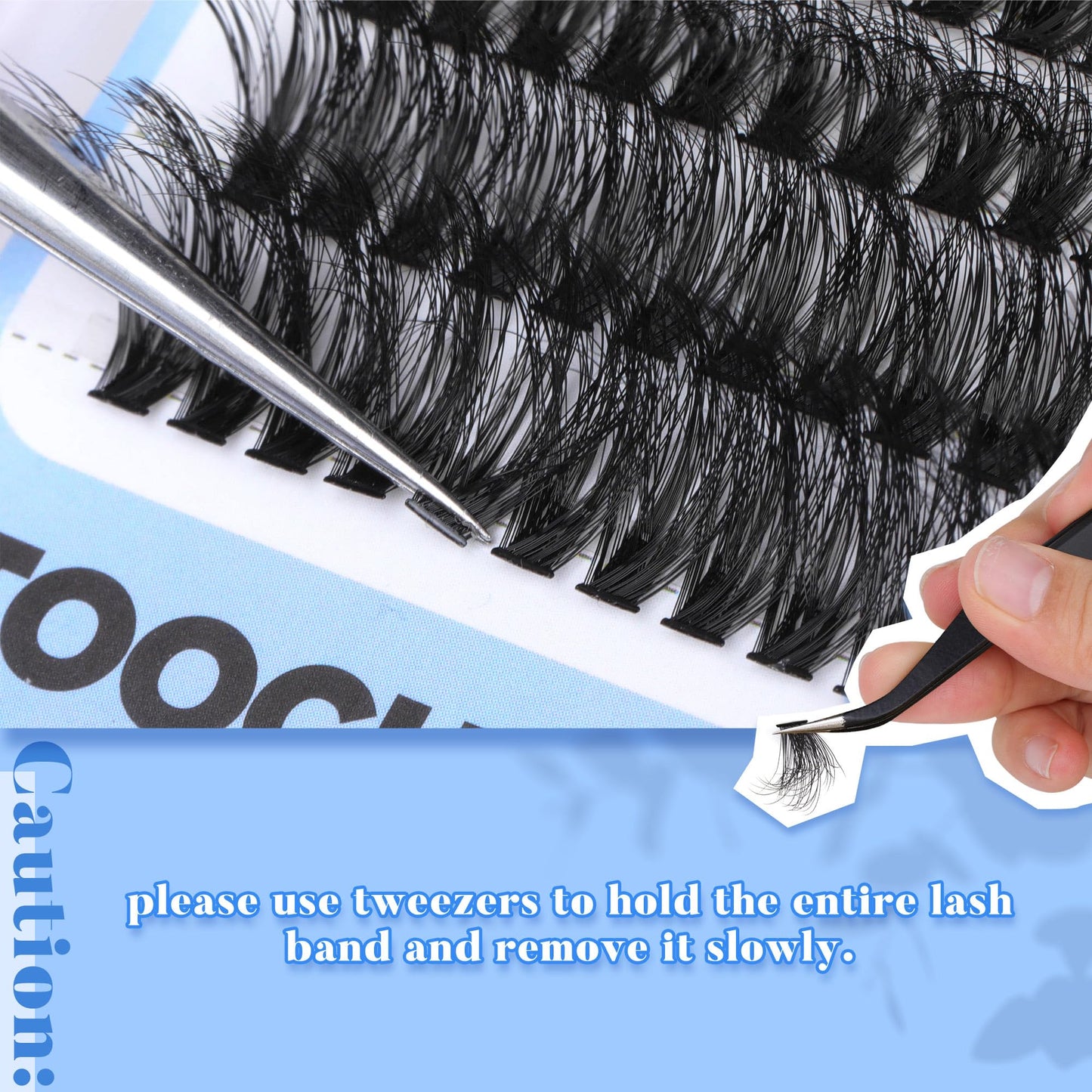 TOOCHUNAG Fluffy Lash Clusters 3 Styles Individual Lashes Cluster Eyelash Extensions 280pcs Wispy Eyelash Clusters DIY Long Thick Lash Extension at Home (12-18mm,D Curl)