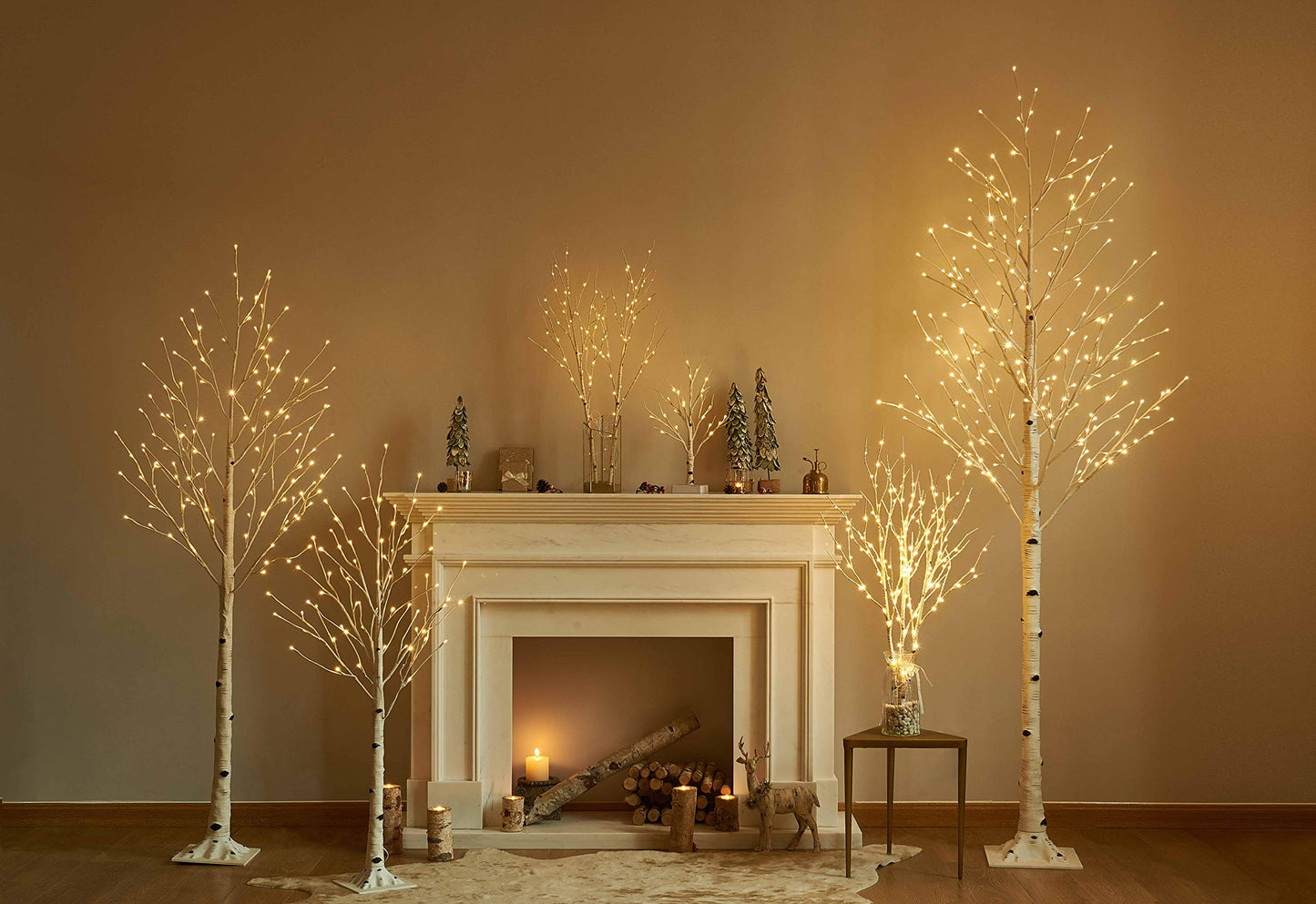 Hairui Lighted Artificial Twig Birch Tree Branch with Fairy Lights 30IN 100 LED Battery Operated Lighted Willow Branch for Home Christmas Decoration 2Set (Vase Excluded)