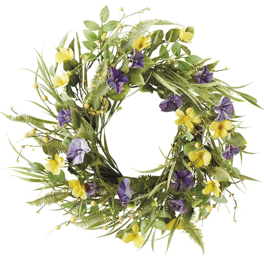 DII Spring & Summer Decorative Wreath, 20" Diameter, Wild Flowers