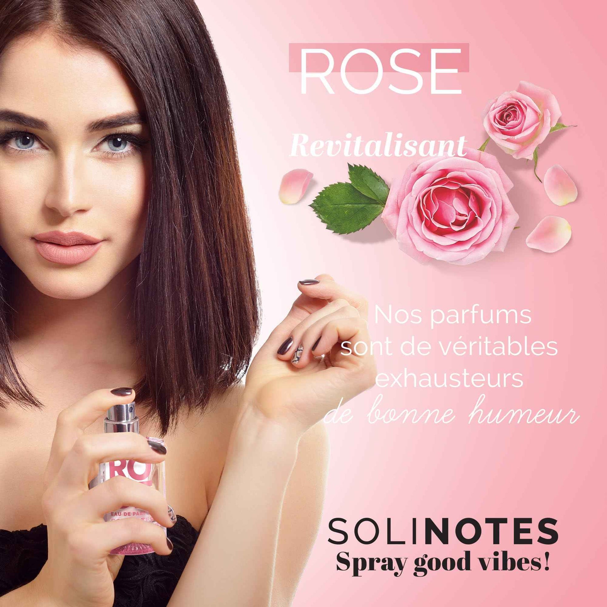 Solinotes Rose Perfume for Women, 1.7 Fl Oz/ 50 ML Eau De Parfum, Delicate Floral and Soothing Scent with Premium Ingredients - Clean Perfume, Cruelty Free, Vegan, Made in France