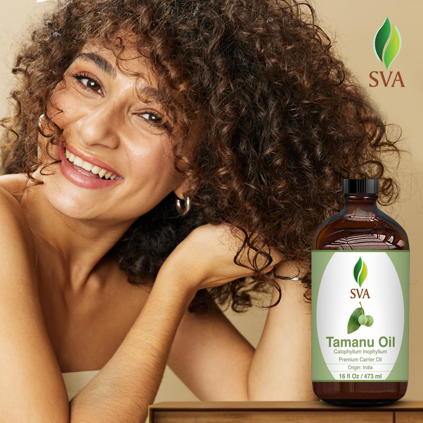 SVA Tamanu Oil 16oz Premium Carrier Oil for Skin Care, Hair Care, & Scalp Massage