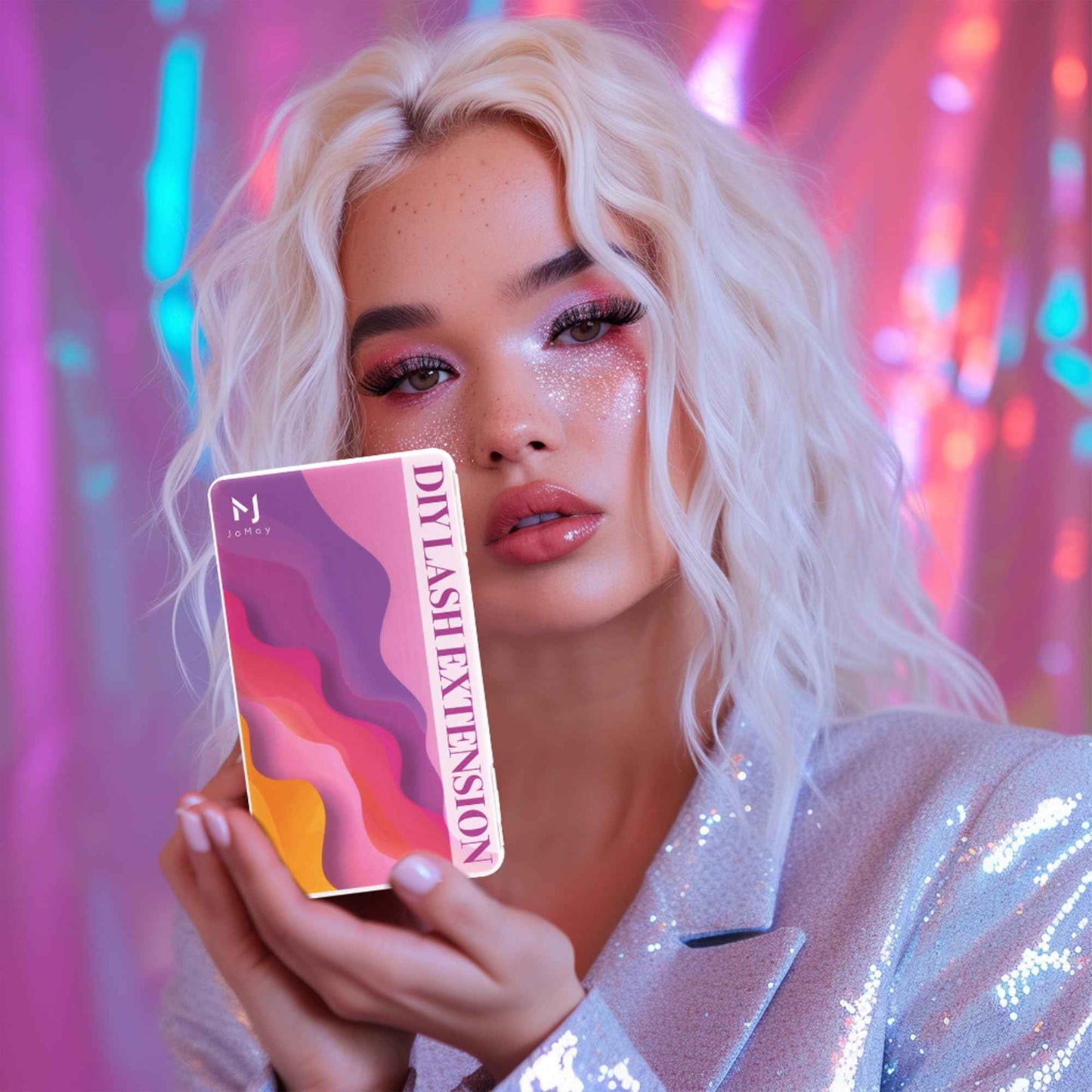 JoMay Lash Clusters Kit 560Pcs Cluster Eyelash Extensions Wispy Individual Volume with Lash Bond and Seal Waterproof, Includes Tweezers & Glue - Beginner Friendly D Curl 10-18mm(30D/40D/60D/100D)