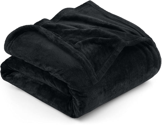 Utopia Bedding Fleece Blanket Twin XL Size Black 300GSM Luxury Blanket for Couch Sofa Bed Anti-Static Fuzzy Soft Blanket Microfiber (90x76 Inches)