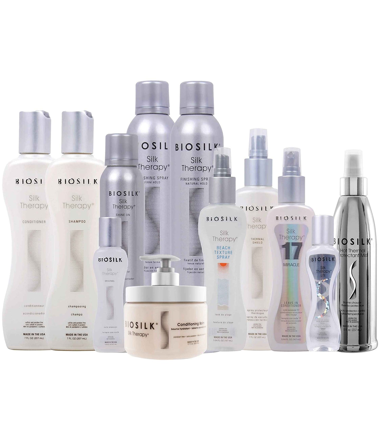 BioSilk Silk Therapy Original Cure, Reconstructing Treatment For Adding Shine & Helping Prevent Split Ends, Sulfate, Paraben, & Cruelty-Free, 12 Oz