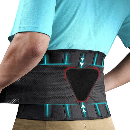 FEATOL Back Brace for Lower Back Pain, Breathable Back Support Belt for Women & Men with Lumbar Pad, Lumbar Support Belt for Heavy Lifting & Work, Sciatica, Scoliosis 3XL (Waist Size:54''-63'')