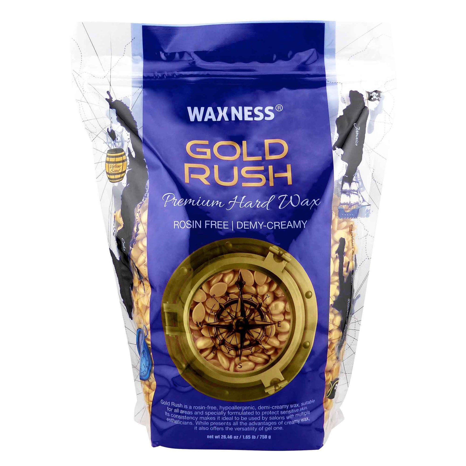 Waxness Premium Gold Rush Hard Wax 1.65 lb / 750 g