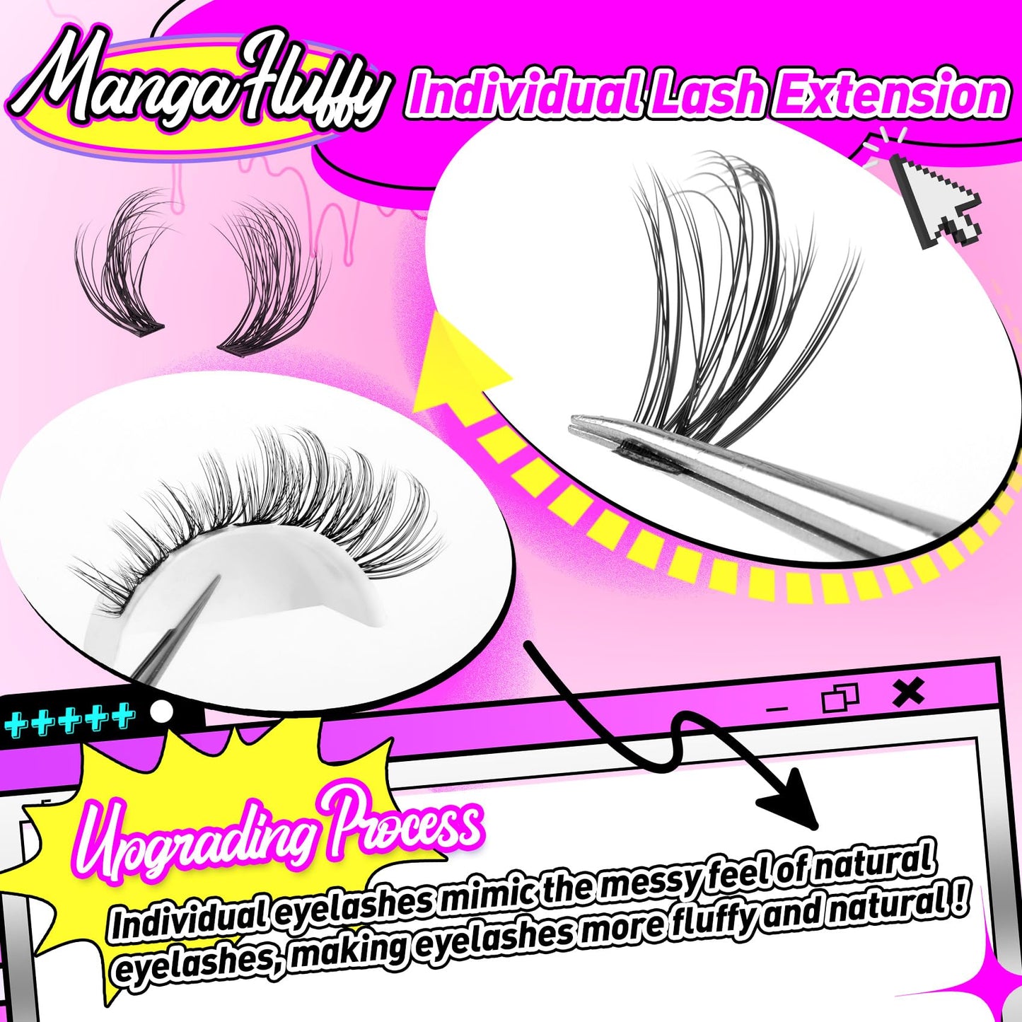 DIY Lash Extension Kit 330 Clusters Eyelash Extension Kit Fluffy Individual Lashes Natural Look with Lash Bond and Remover Lash Applicator 10-16MM Wispy False Eyelashes Clusters Kit by Pleell