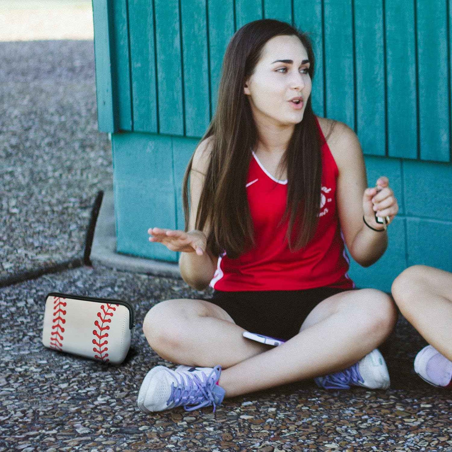 AJLTPA Cosmetic Bag Waterproof Neoprene Zipper Pouch Travel Portable Toiletry Makeup Bags Organizer Case for Women and Girls, Tropical Flamingo