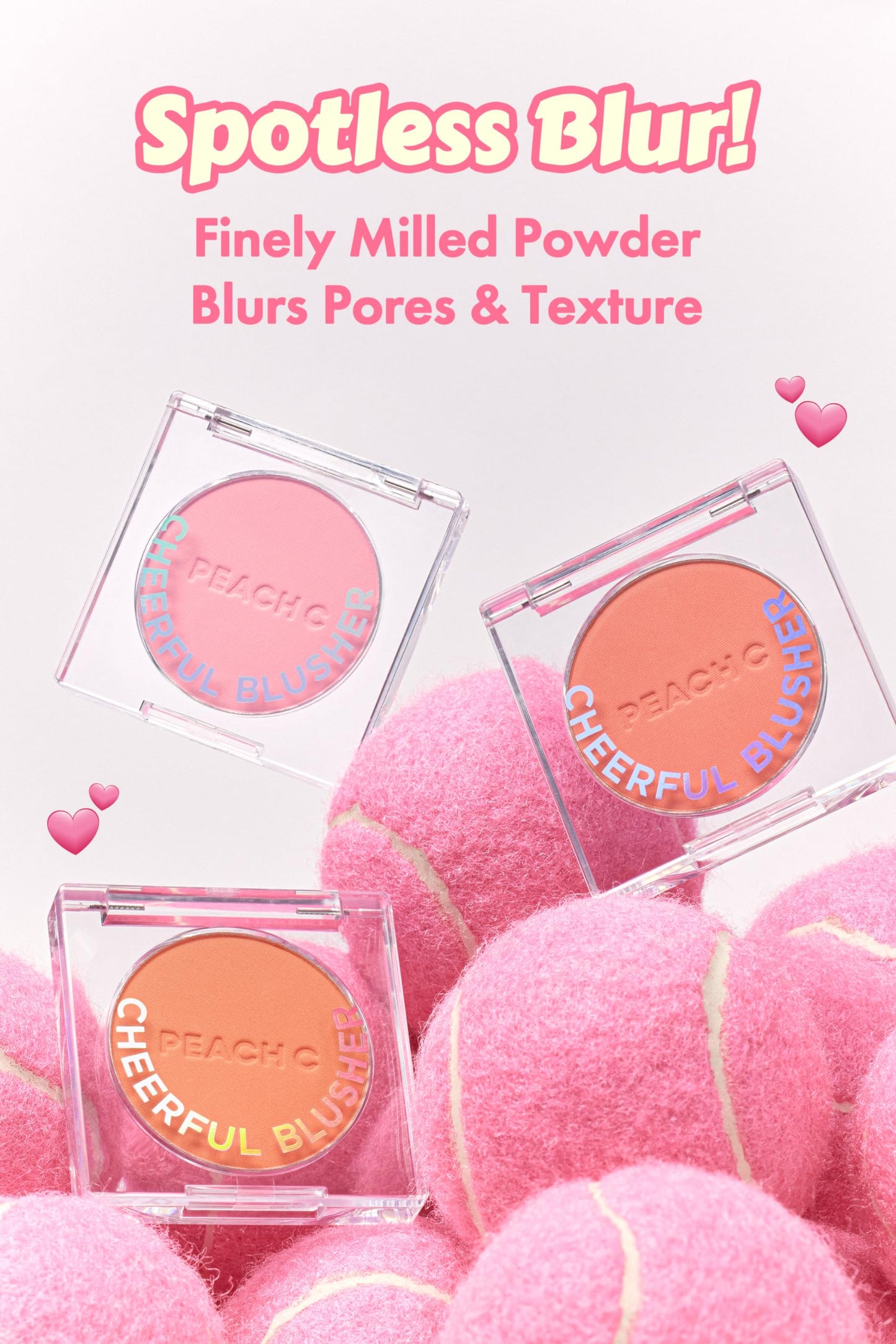 PEACH C Cheerful Blusher | Lavender Purple Blush for Cheeks Powder Makeup | Korean Makeup Creamy Blush Powder | Fine Pigmented Blush | Powder Compact Make Up Blush 0.14 Oz. (05 Mulberryful)