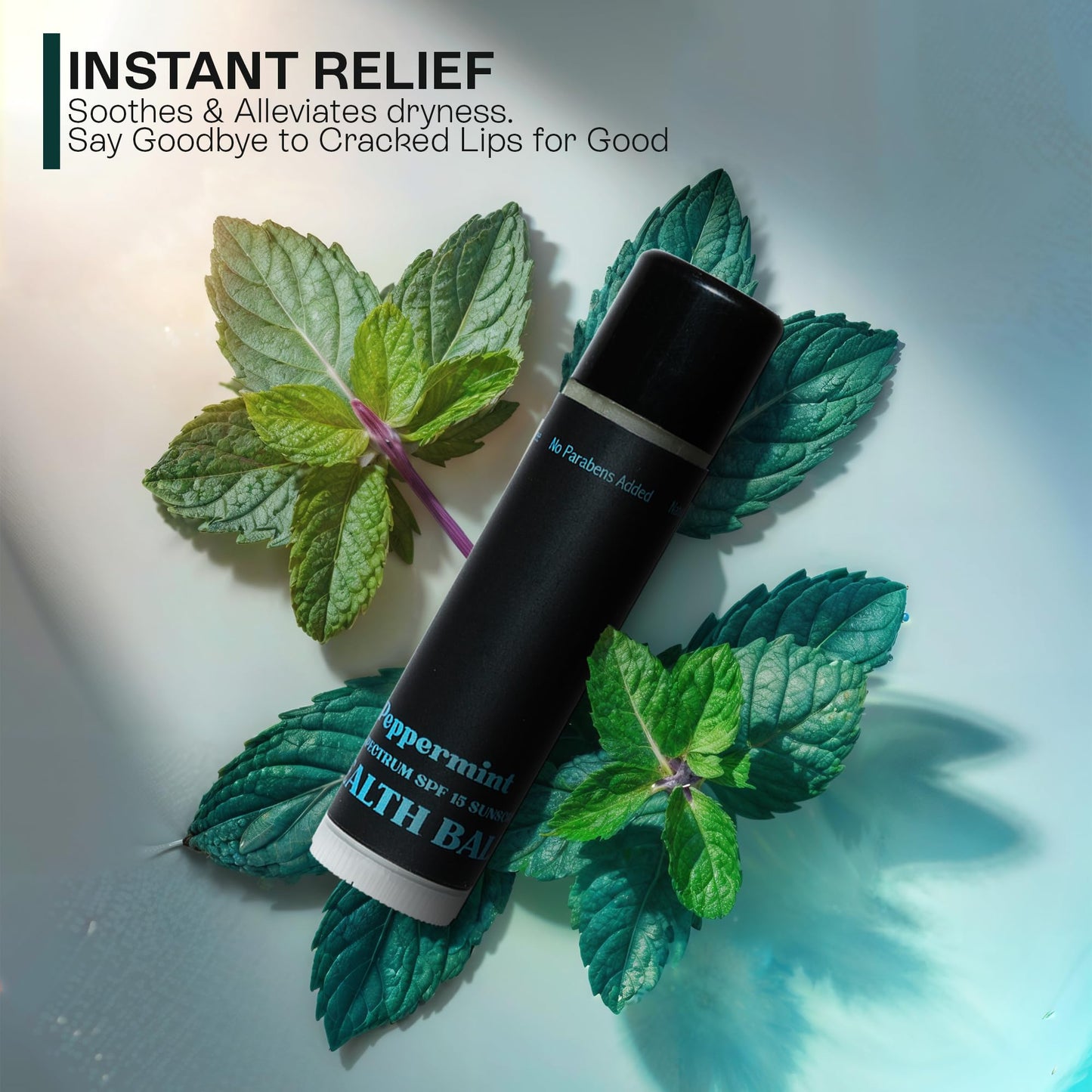 Stealth Balms Organic Mint Lip Balm - SPF 15 Sun Protection - Moisturizing Lip Balm - Includes Spearmint, Peppermint, and Eucalyptus Mint Lip Balms - Chapstick to Soothe & Smooth Chapped Lips