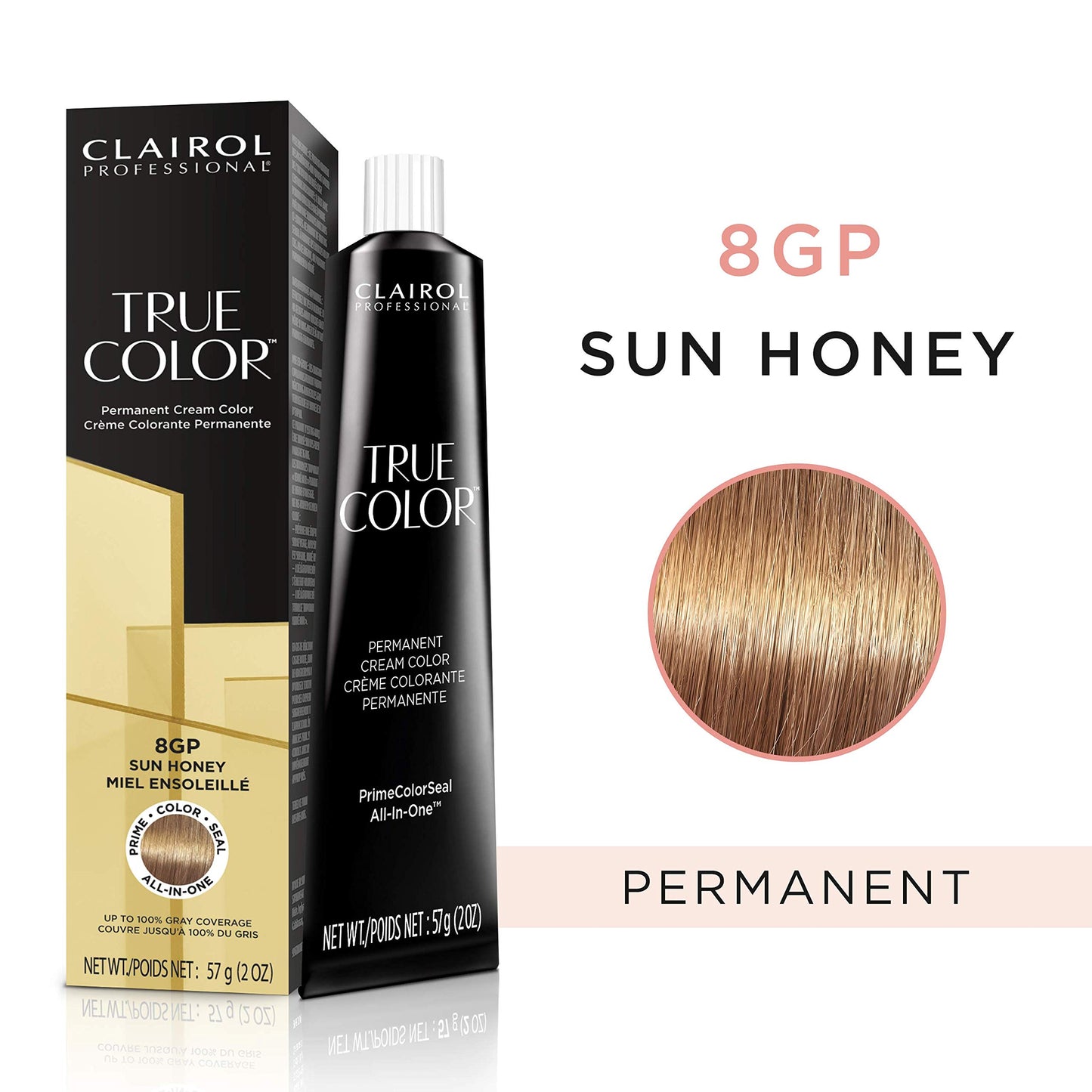 Clairol Professional TRUE COLOR Permanent Cream Color 8GP Sun Honey