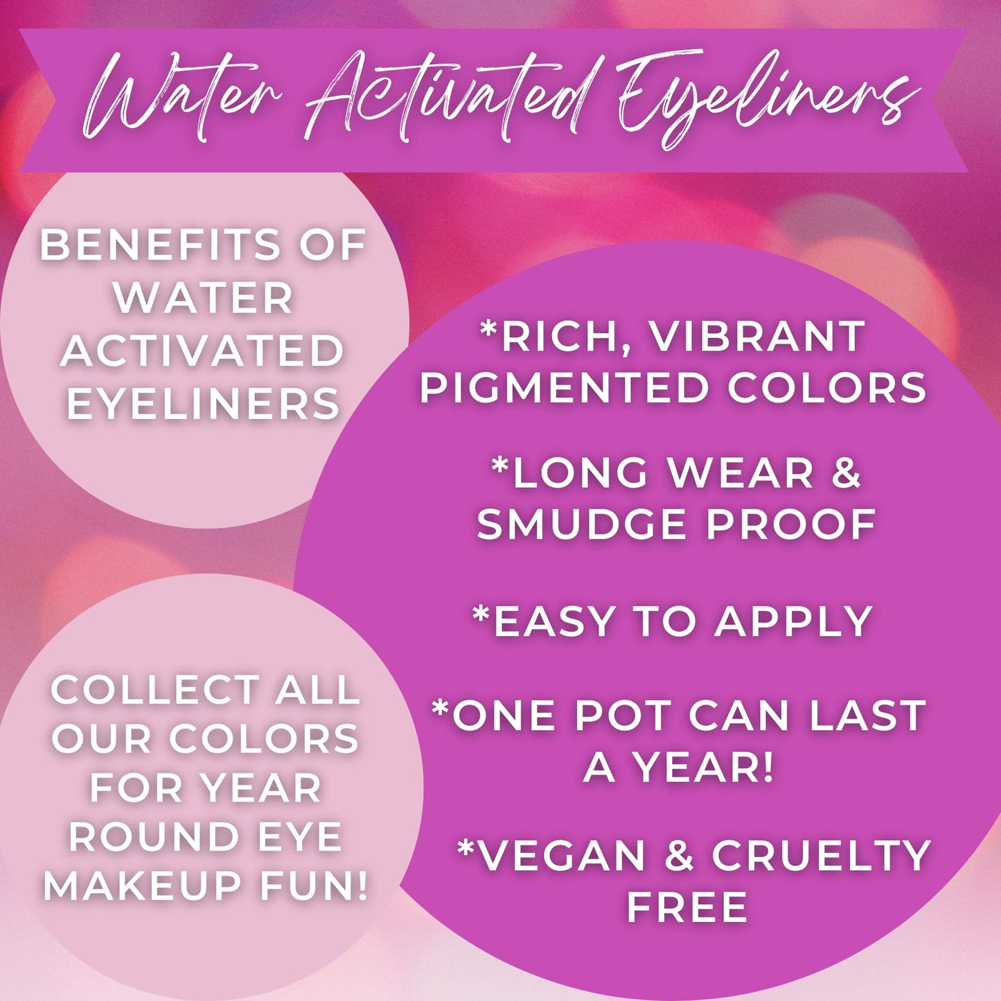 Wet Liners Parent- Cake Eyeliner with Applicator Brush - Water Activated Dry Pressed Eyeliner - Long-Lasting, Vibrant Color, Smudge Resistant - Vegan Cruelty Free Paraben Free (Matte Grape)