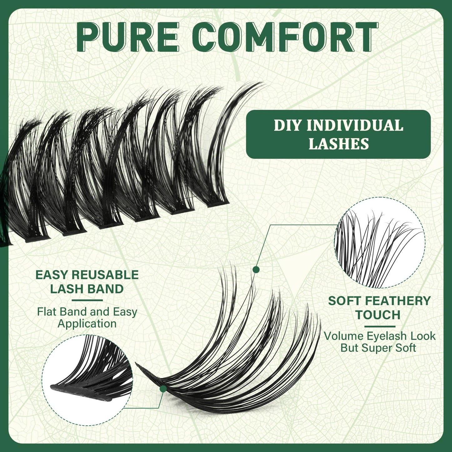 Lash Clusters 320Pcs Eyelash Clusters KEYYOU 60D+80D C Curl 9-16MIX Clusters Lashes Thick Super Soft Wispy DIY Eyelash Extension at Home(60D+80D-C,9-16MIX)