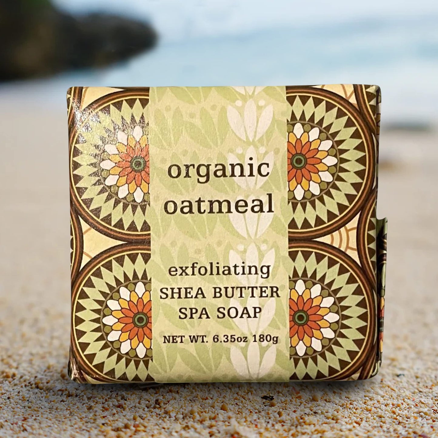 Greenwich Bay Trading Vegan Natural Botantical Shea Butter Bar Soap, French Milled Triple Milled, Essential Oils, 6.35 ounces (Organic Oatmeal Exfoliating)