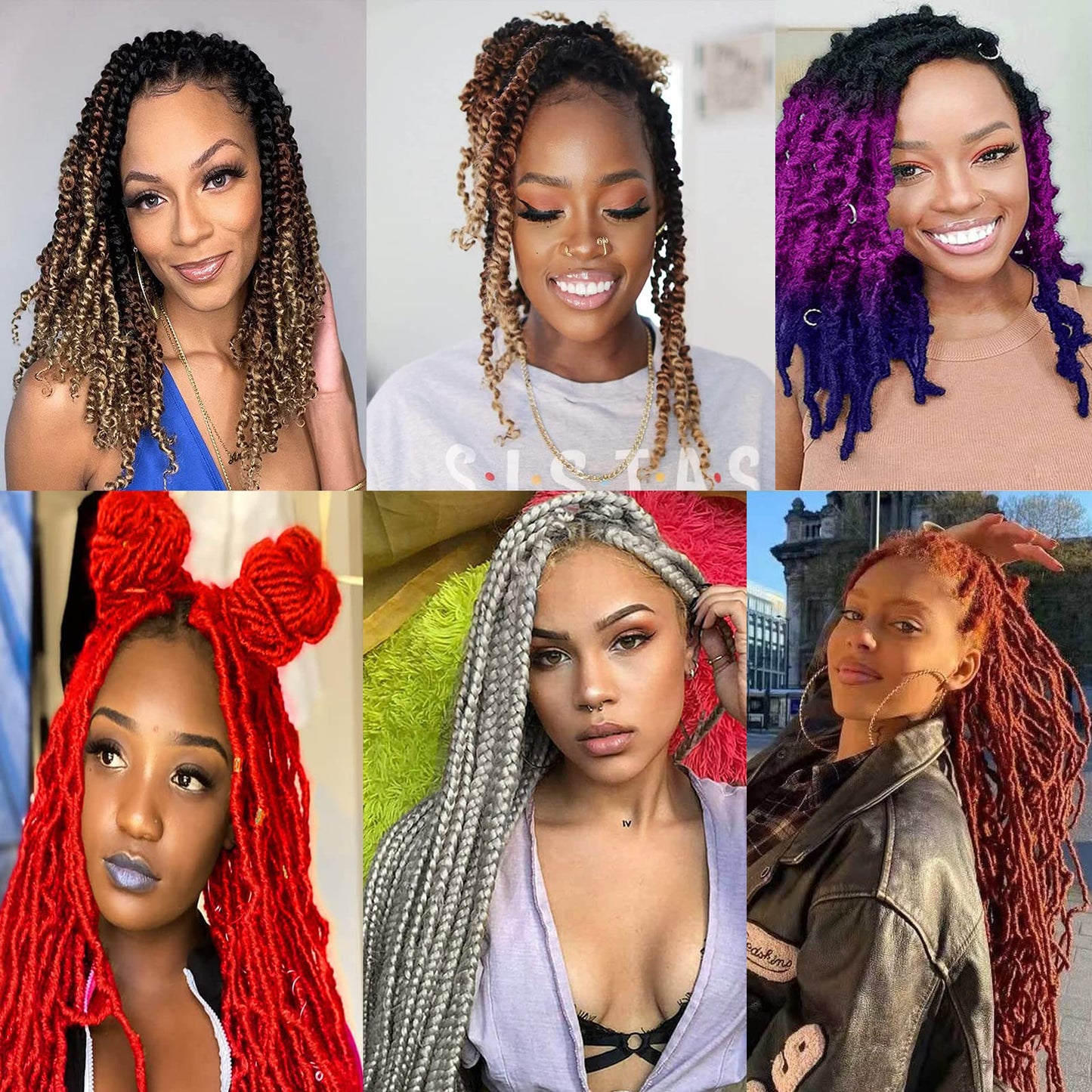 Paraglame Red Marley Hair 16 Inch Springy Afro Twist Hair 2 Packs Marley Twist Braiding Hair for Faux Locs Crochet Hair Red Braiding Hair Extensions for Black Women (16Inch(Pack of 2), Red)