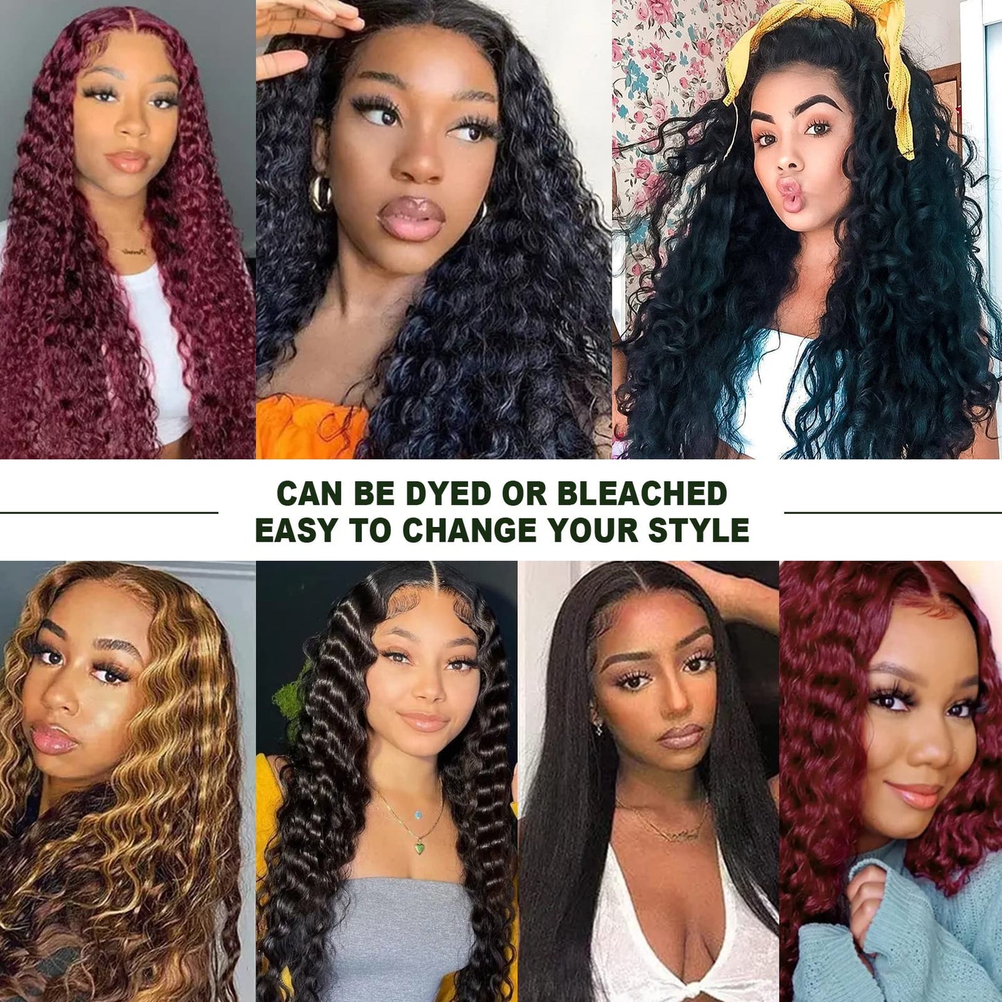 LUUVELO 13x4 Deep Wave Lace Front Wigs Human Hair 180% Density HD Deep Curly Lace Frontal Glueless Wigs Human Hair Wigs For Women Pre Plucked With Baby Hair Natural Color (26 Inch)