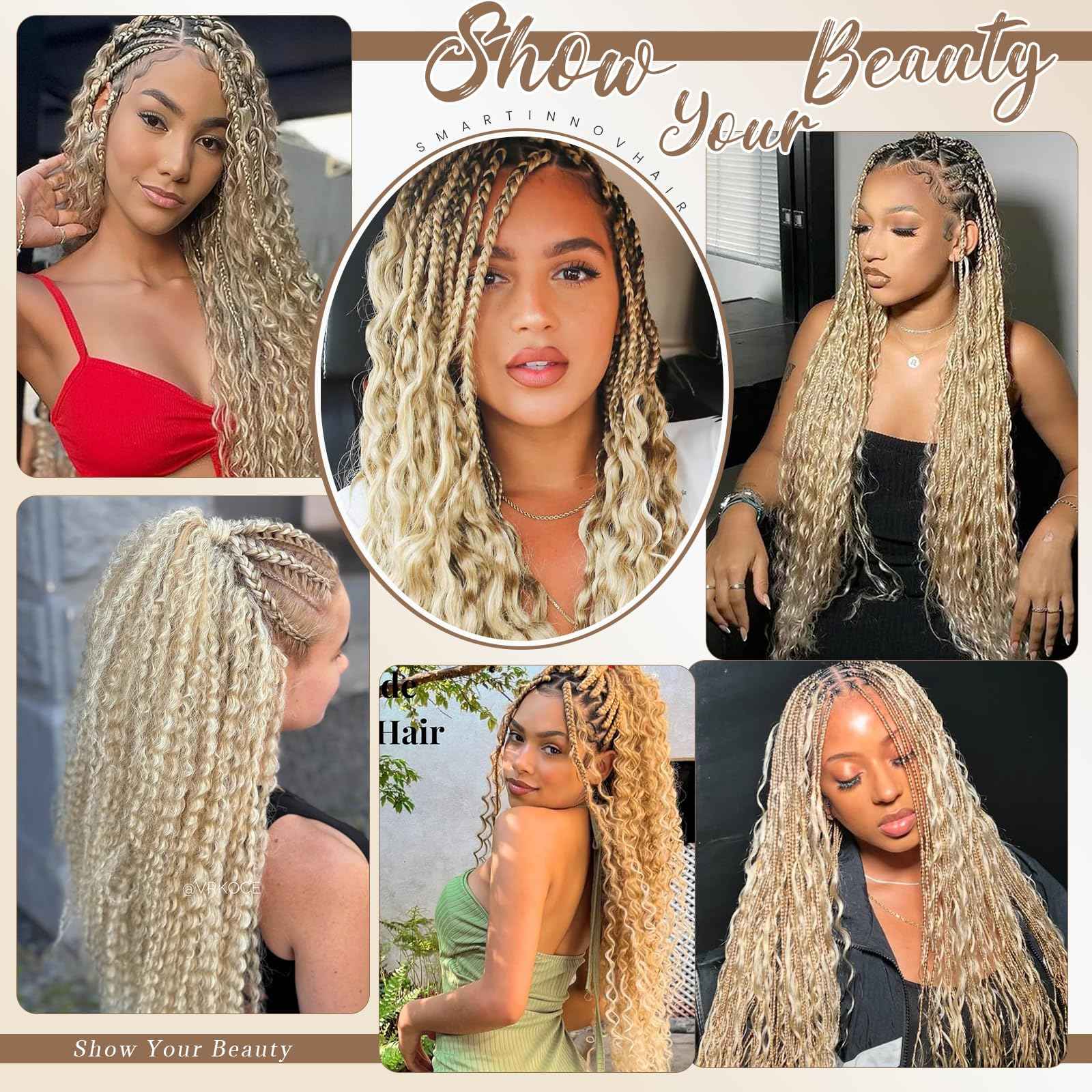 Human Braiding Hair for Boho Braids Ombre Blonde 100g 16 Inch Deep Curly Wave Natural Black Color for Boho Braids Remy Hair No Weft Boho Human Braiding Hair with Dark Roots Curly 2 Bundles/Pack
