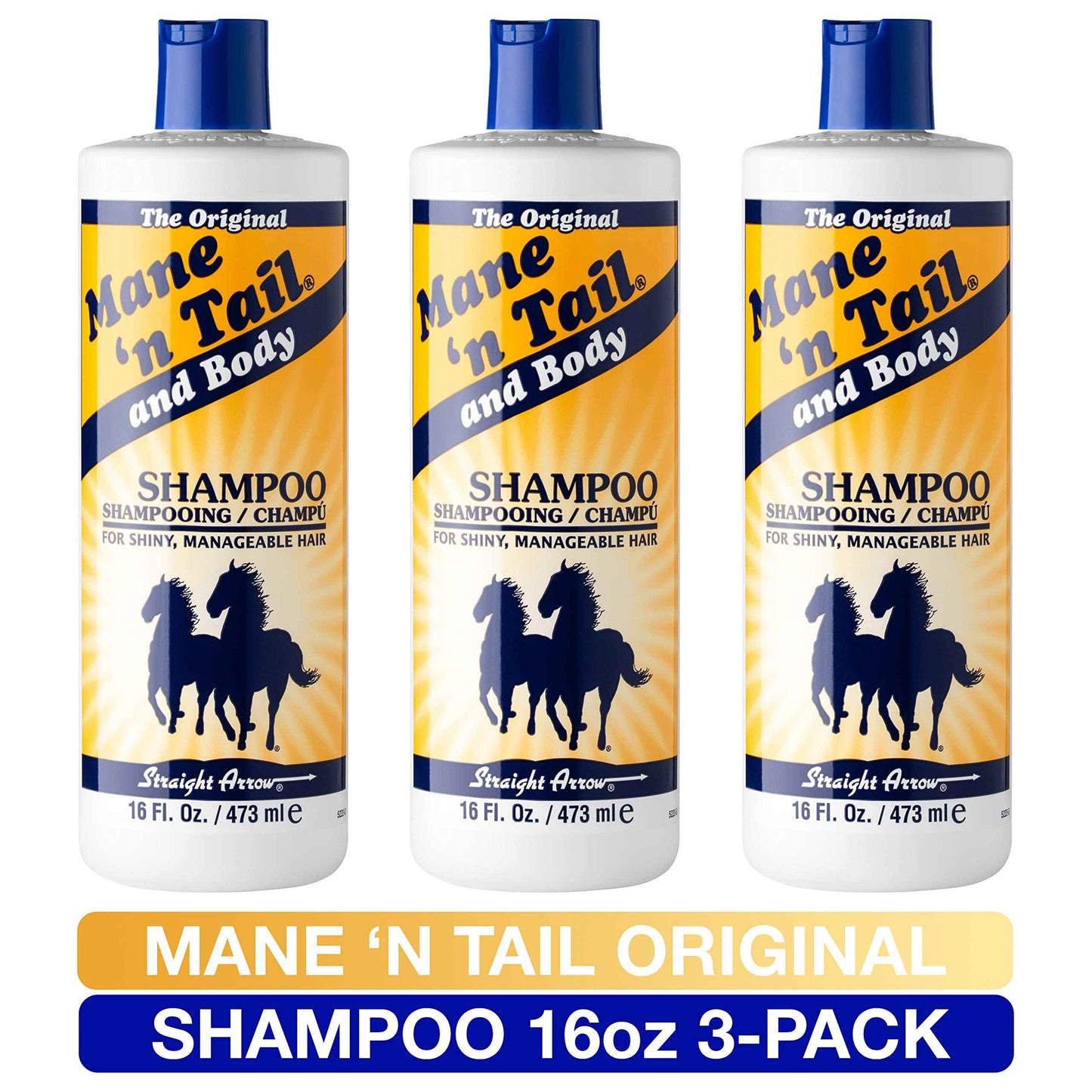 Mane 'n Tail Original Formula For Thicker Fuller Stronger Hair 16 oz (3 pack Shampoo)