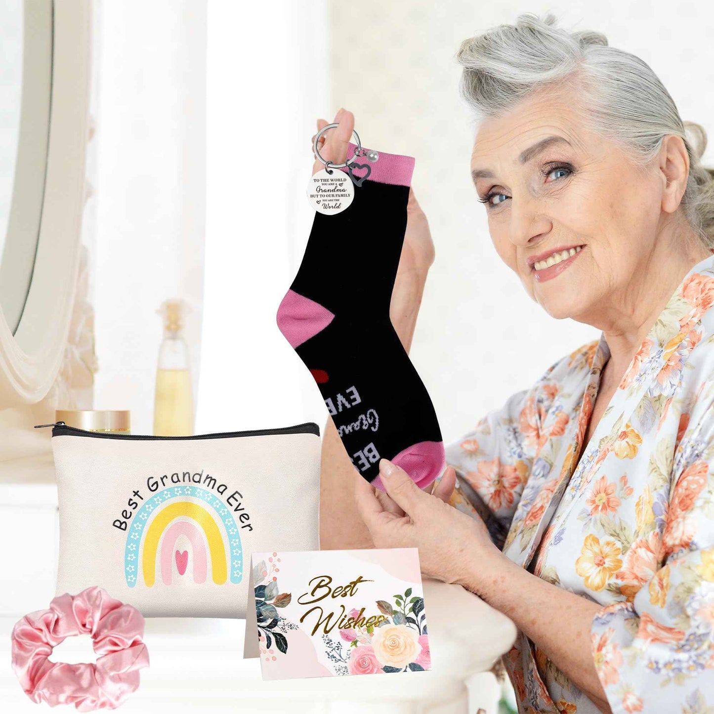 12 Pieces Grandma Gifts Box,Christmas Gifts for Grandma from Granddaughter Grandson,Nana Gift Basket Grandma Birthday Gift for Gigi Grandmother