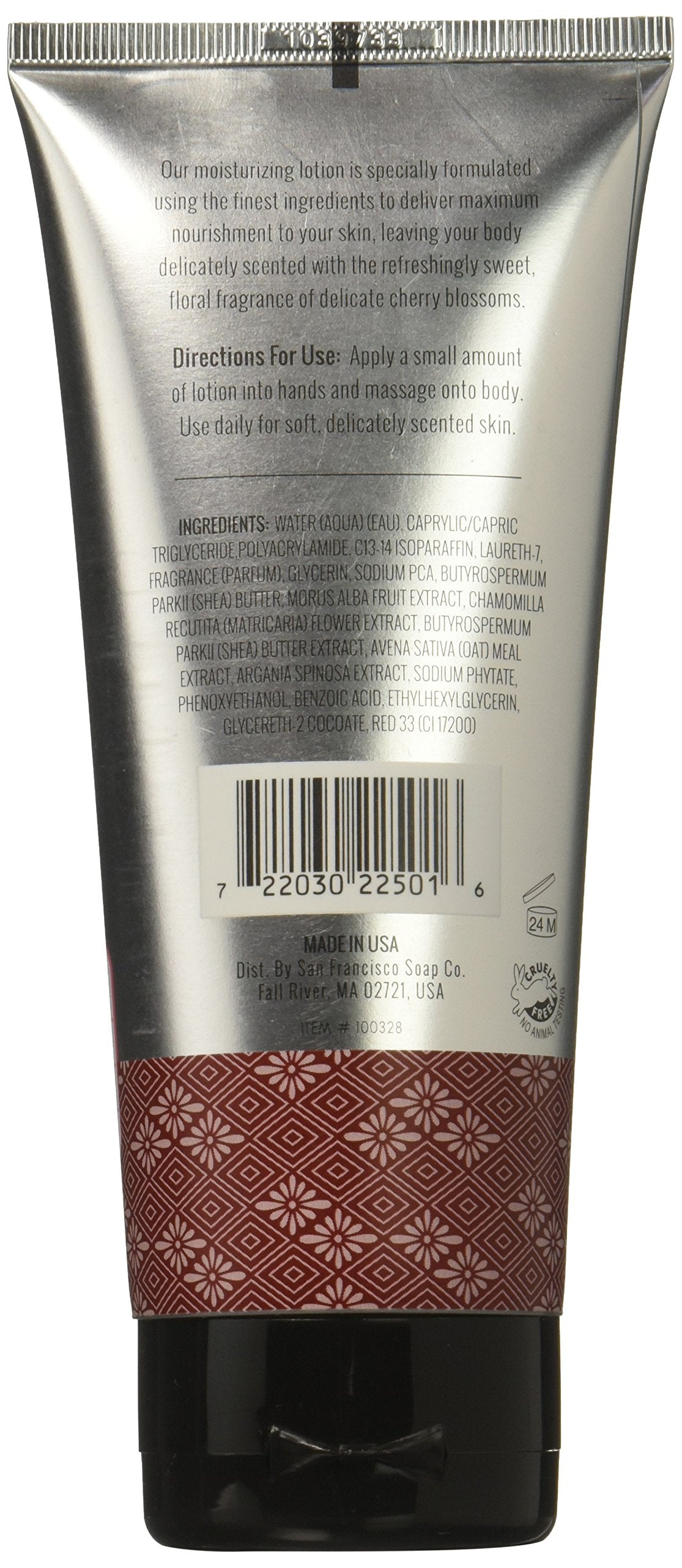 San Francisco Soap Company Cherry Blossom, Body Lotion, 6 Ounce