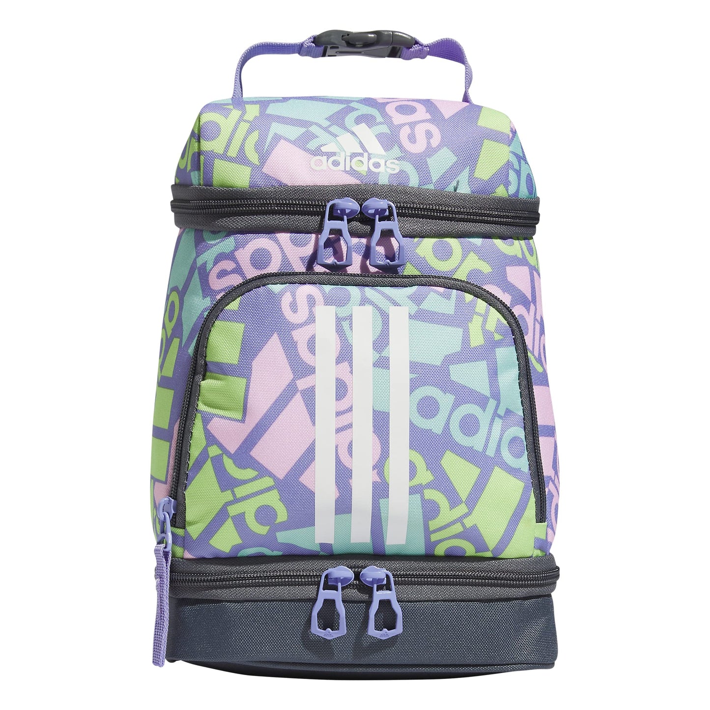 adidas Excel 2 Insulated Lunch Bag, Adi Multi Collage Light Purple/Onix Grey, One Size