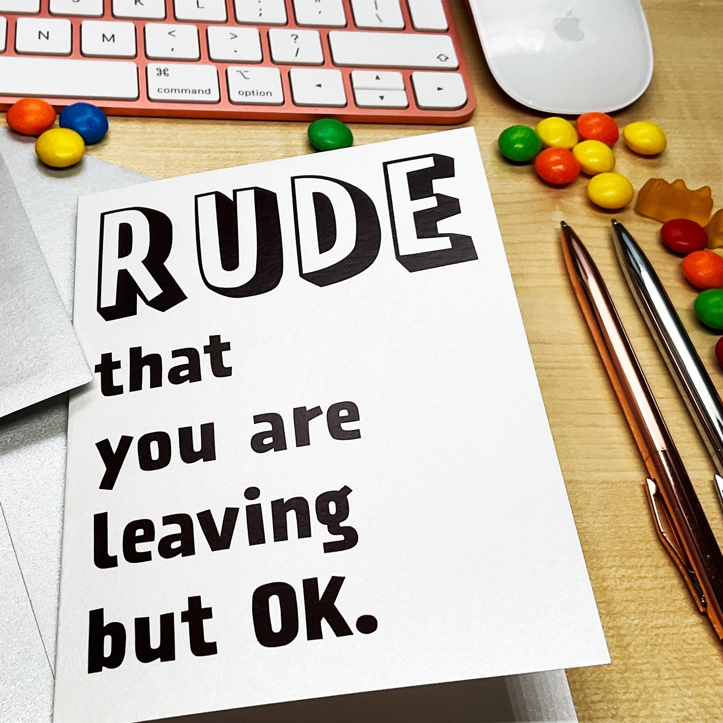 Rude That You Are Leaving Card, Funny New Job, Quitting Work or Office Relocation Card, Farewell Card for Boss, Coworker, Colleague, Goodbye Going or Moving Away We Will Miss You Card