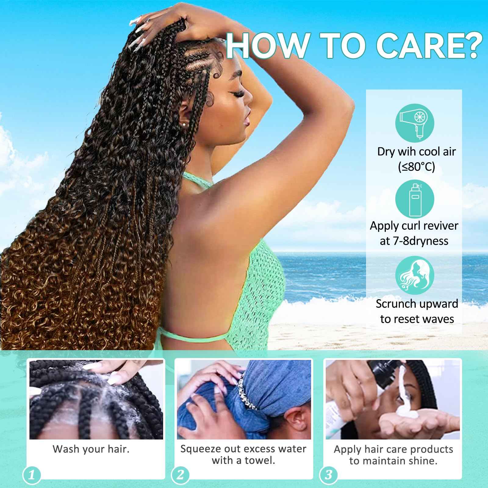 Human Braiding Hair for Boho Braids 18 Inch 120g Deep Wave Bulk Boho Human Hair for Braiding Curly Knotless Bohemian Braids 12A 100% Brazilian Virgin No Weft Extensions 3 Bundles/Pack Natural Black 1B