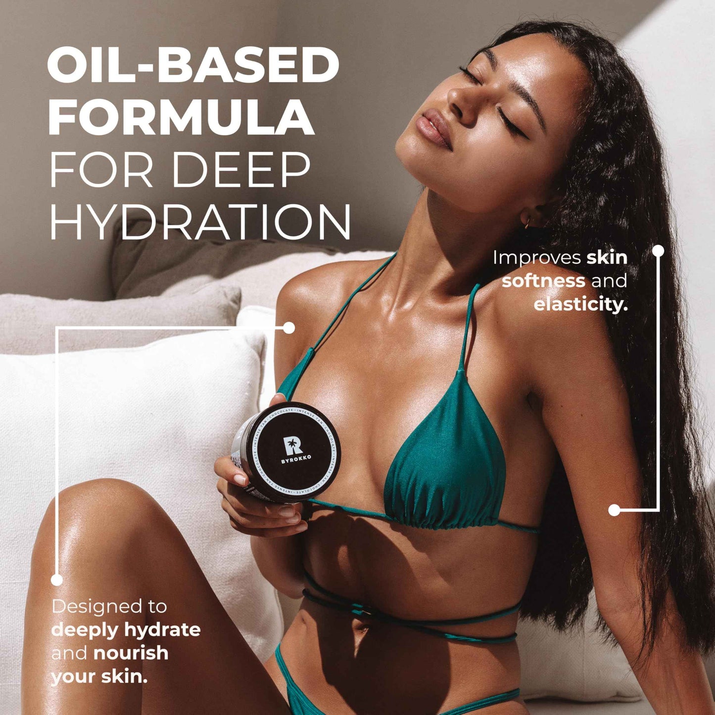 BYROKKO Shine Brown Chocolate Tan Accelerator Cream 6.8 Fl Oz, Outdoor Sun or Indoor Tanning Oil or Tanning Bed Lotion, Fast Bronzer with Premium Natural Ingredients for Deep, Long-Lasting Glow