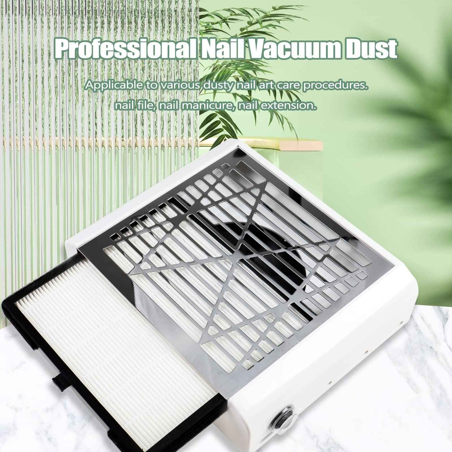 BQAN Nail Dust Collector, 40w Dust Collector Nail Tech Supplies, Dust Extractor with 1 Pc Dust Brush, Vacuum Dust Collector Fan Nail Tech Must Haves