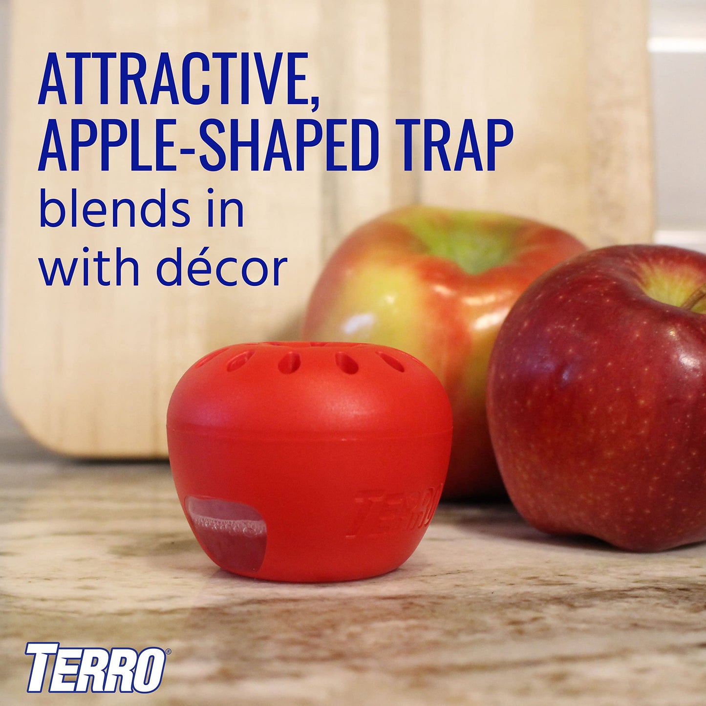 TERRO T2503SR Ready-to-Use Indoor Fruit Fly Killer and Trap with Built in Window - 4 Traps + 180 day Lure Supply