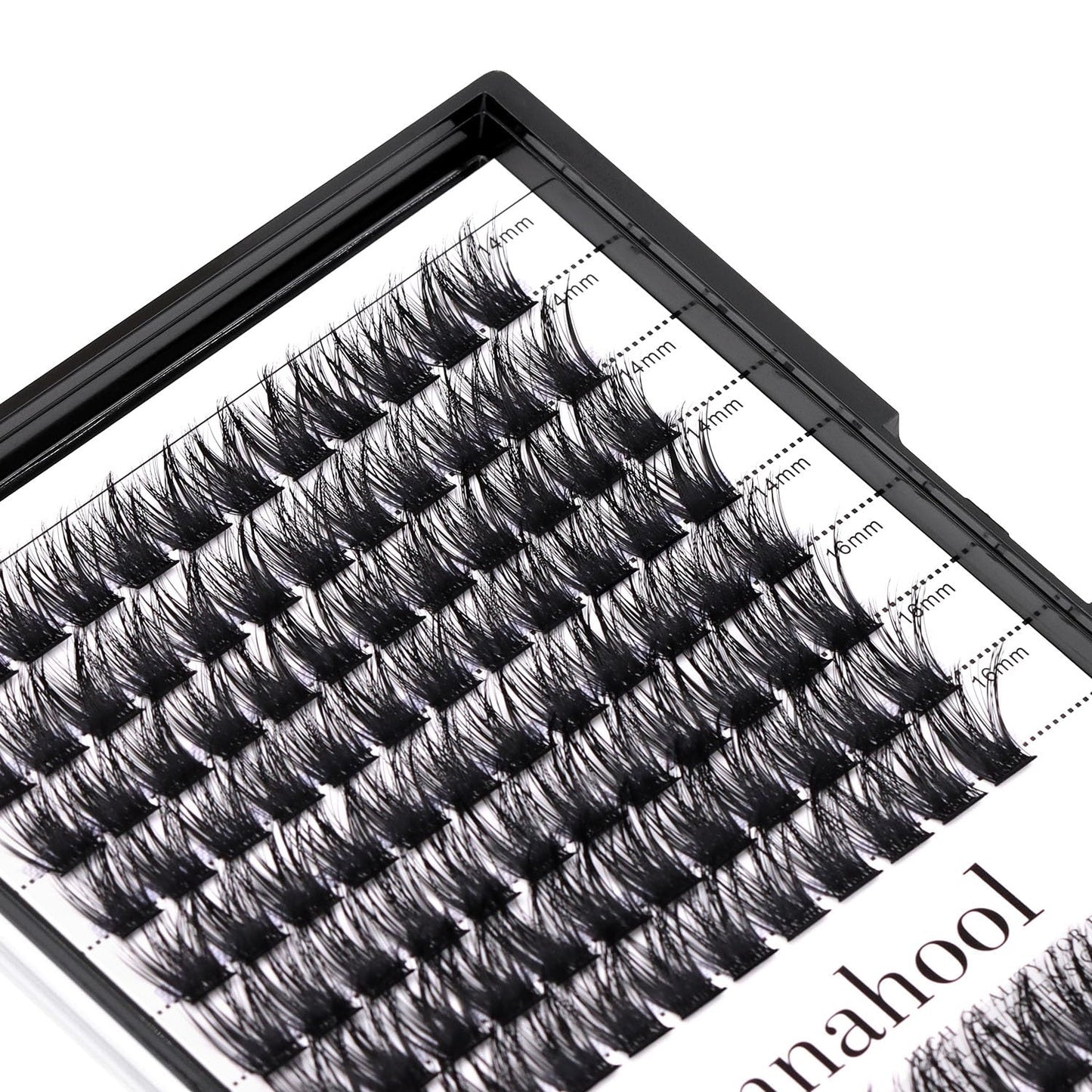 Large Tray D Curl Thickness 0.07mm Mixed 8-10-12-14mm/10-12-14-16mm/12-14-16mm /14-16mm/10-12-14mm Wide Stem Individual Cluster False Eyelashes Volume Eye Lashes Extensions (mixed 14-16mm)