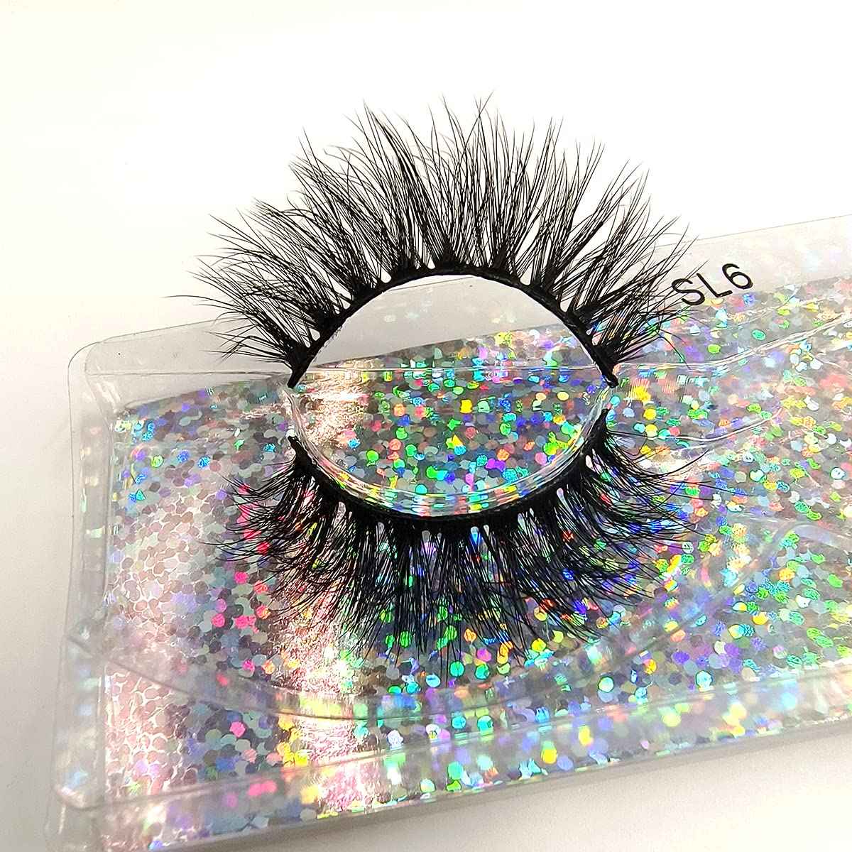 U-Hotmi 3D Faux Mink Lashes Fake Eyelashes Bulk Wholesale Fales Eyelashes 16mm Natural(50 pairs)