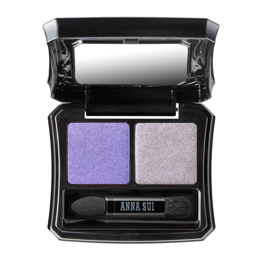 ANNA SUI - Eye Color Compact - Two-Tone Eye Shadow Fillers for Eyeshadow Palette - Blue and Gray Long-Lasting Eye Makeup - 10 Club x NYC - 0.05 oz.