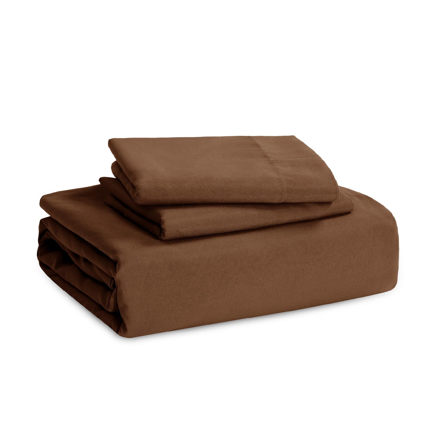 Bedsure Brown Twin Duvet Cover Set - Soft Prewashed Duvet Cover Twin Size, 2 Pieces, 1 Duvet Cover 68x90 Inches with Zipper Closure and 1 Pillow Sham, Comforter Not Included