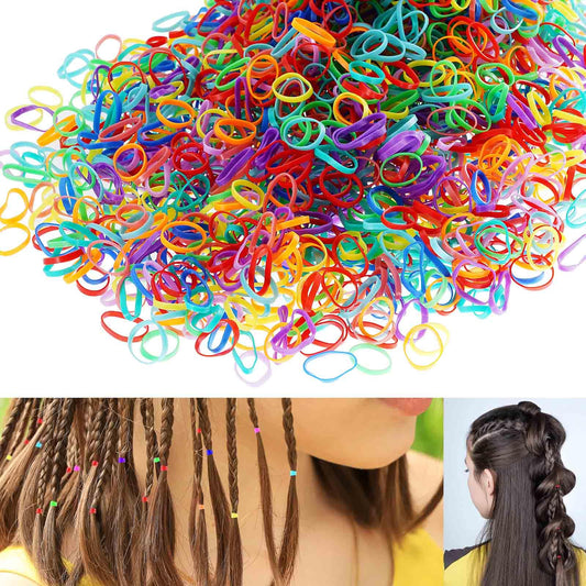 4200 PCS Color Elastic Hair Rubber Bands, NYEBS Color Hair Ties Non-slip, Colorful Hair Accessories for Girls Kid Baby Toddlers Hair Bows No Crease Damage No Hurt