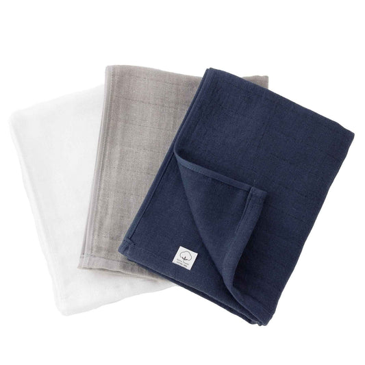 ムコタオル Muko Towel, Double Gauze, Washcloths, Senshu Towel, Thin, Made in Japan, Absorbent, Quick Drying, Baby (Hand-Towels, Assortment(01))