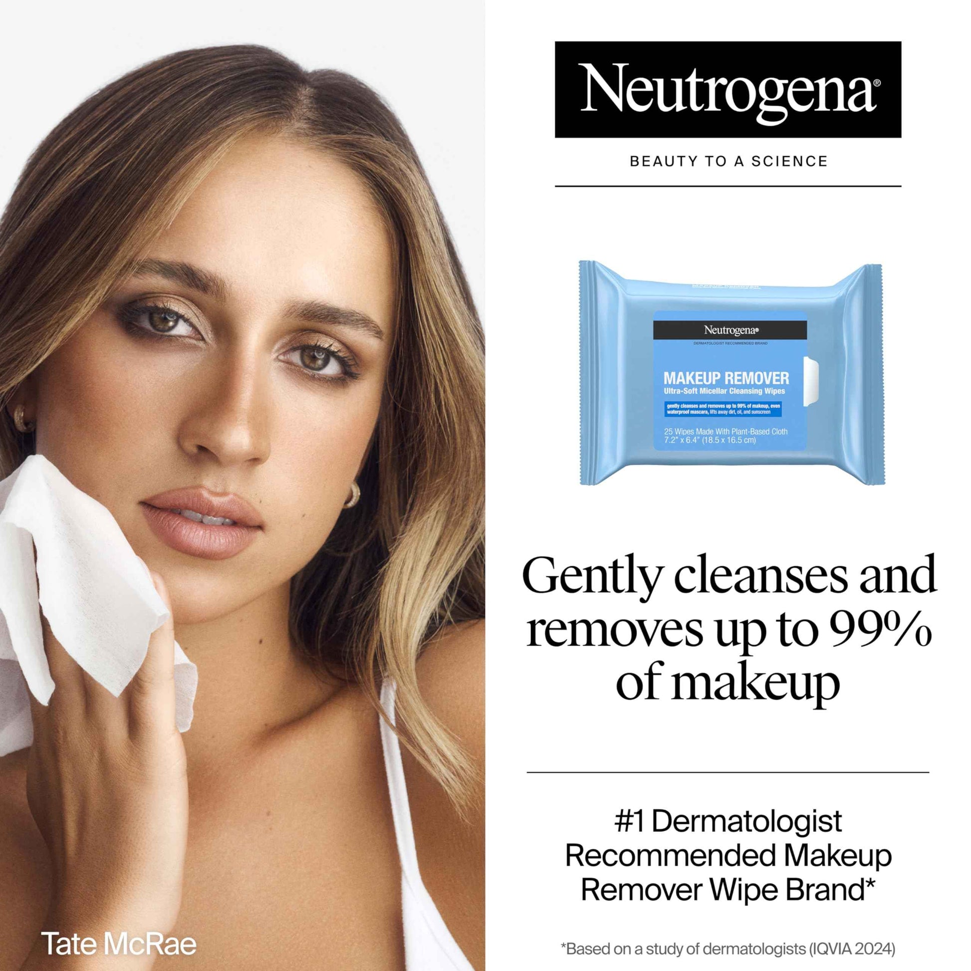 Neutrogena Makeup Remover Wipes, Daily Facial Cleanser Towelettes, Gently Cleanse and Re-move Oil & Waterproof Makeup, Alcohol-Free Makeup Wipes, 21 ct