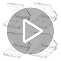 4-Piece Empty Eyeshadow Palette with Clear Grid Design