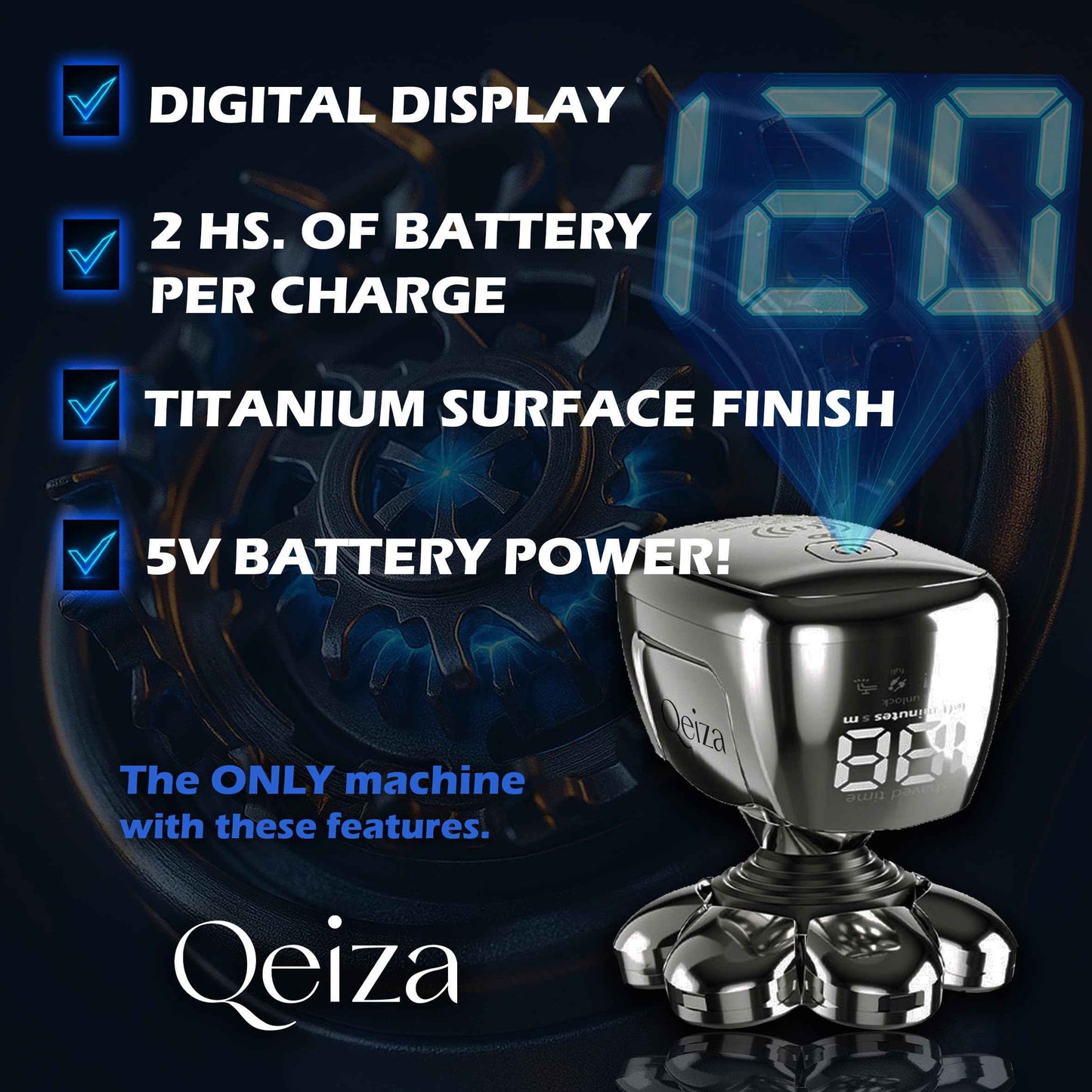 Head Shavers for Bald Men, 7D Stainless Steel Blades & Wireless Charging Base, Waterproof Skull Shaver with Digital Display, Powerful Motor, Wet & Dry Kit for Men, Flex Series.