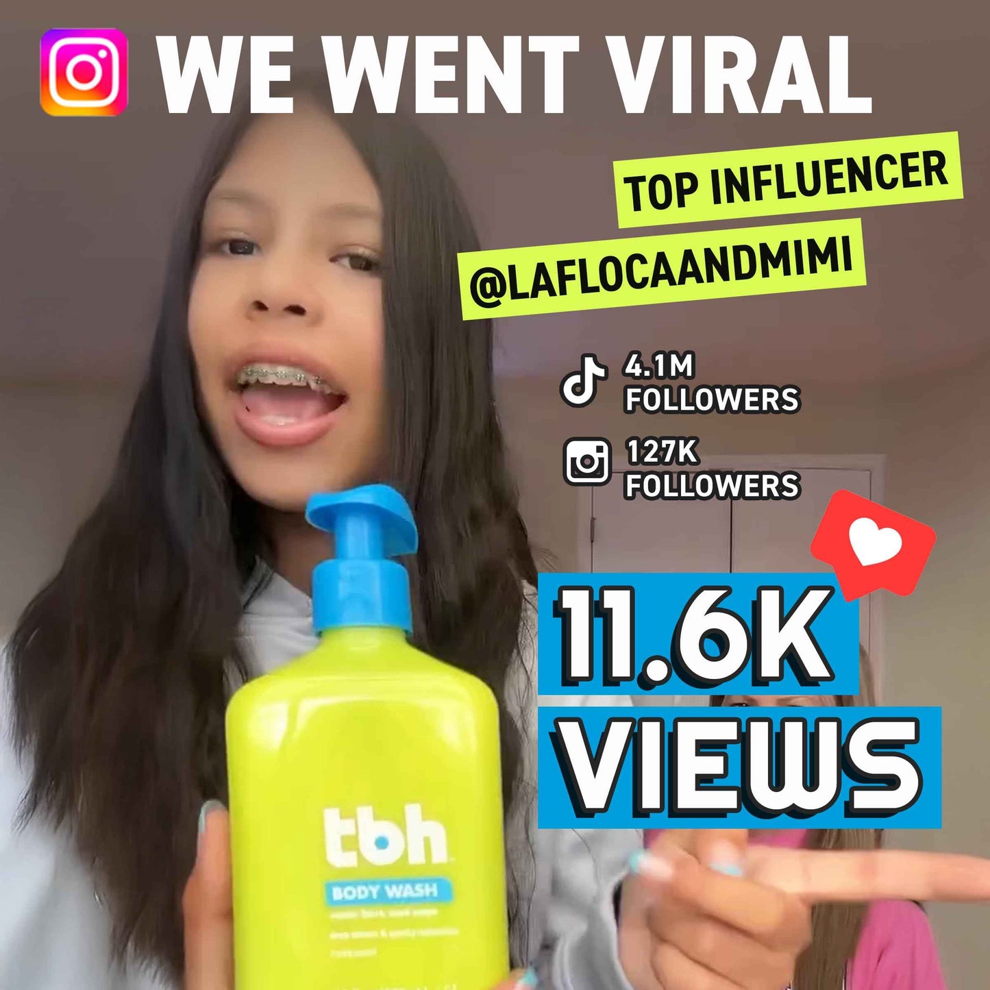 TBH Kids & Teen Hair and Body Care Set – Shampoo, Conditioner & Body Wash with Natural Ingredients – Sulfate & Paraben Free – Gentle for All Hair & Skin Types – 3-Pack, 12 oz Each