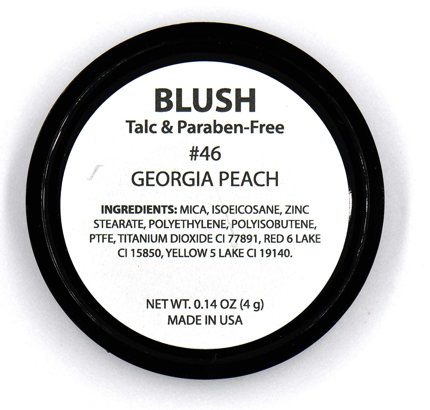 Pure Ziva Georgia Peach Orange Tangerine Summer Blush Pressed Cheek Blush Pressed Cheek Color Contour Powder, Talc & Paraben Free, 4 Grams, No Animal Testing & Cruelty Free