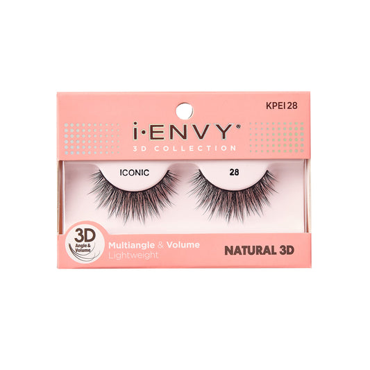 iEnvy Natural Eyelashes Lightweight False Lashes Multiangle and Volume 3D Natural Strip Lashes (2 Pack)