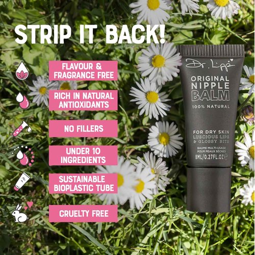 Dr. Lipp Nipple Balm 0.27 fl oz/ 8 ml & Superfood Lip Tints 3x8ml Multi Use Bundle for Lips, Nipples & More