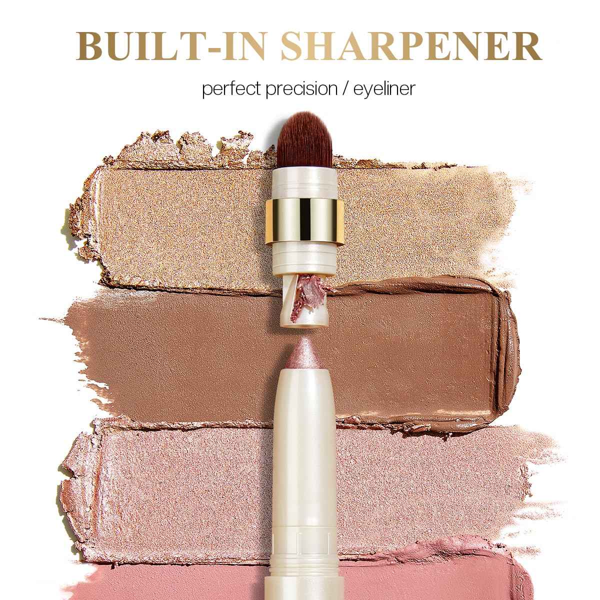 LUXAZA PRO Cream Eye Shadow Eyeliner Makeup Sticks, Highlighter Brightener Pencil Classic-A003 + Multi-use-S1M2