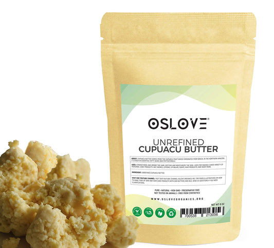 Oslove Organics Cupuacu butter -Pure and Natural 8oz Fresh, Rich and Creamy in DIY mixes | Vegan butter | Use for whipped body butters, salves, lotions & soaps.