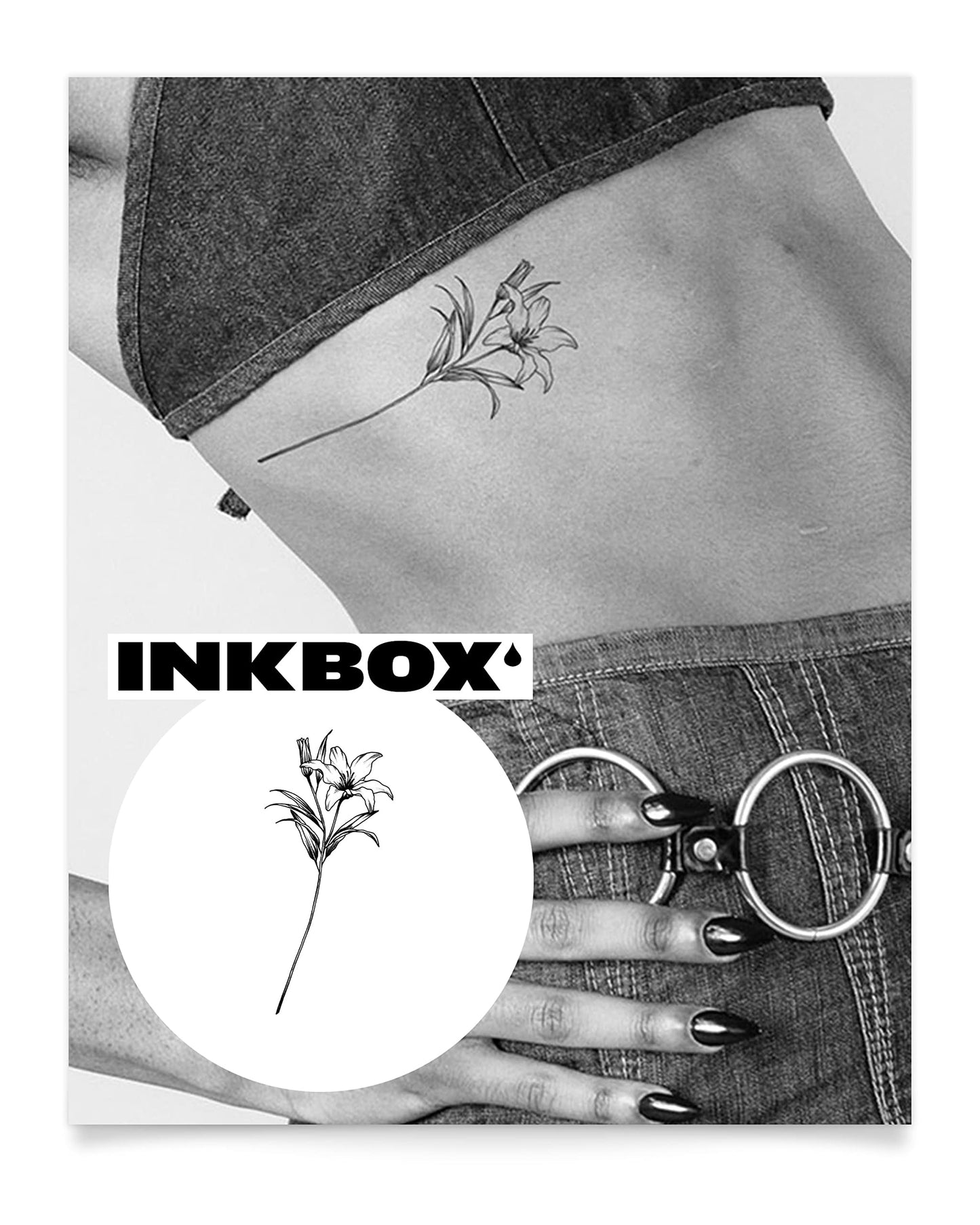 Inkbox Temporary Tattoos, Semi-Permanent Tattoo, One Premium Easy Long Lasting, Water-Resistant Temp Tattoo with For Now Ink - Lasts 1-2 Weeks, Vitality, 6 x 3 in