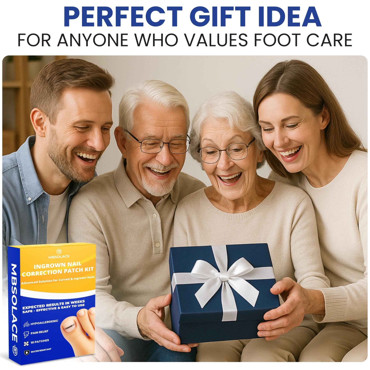 Premium Titanium Alloy Ingrown Toenail Corrector & Treatment Kit – Hypoallergenic Toenail Curve Corrector Strips – Toenail Straightener, Water-Resistant, Quick Relief, Easy Home Use, 10 Pcs in 4 Sizes