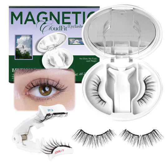 BEYELIAN Portable Magnetic Eyelashes with Applicator, Upgrade Soft Magnetic Lashes No Glue Needed Magnetic Eyelashes Natural Look, Reusable, Fales Eyelashes for Eye YT25 (All-In-One & Comfortable)